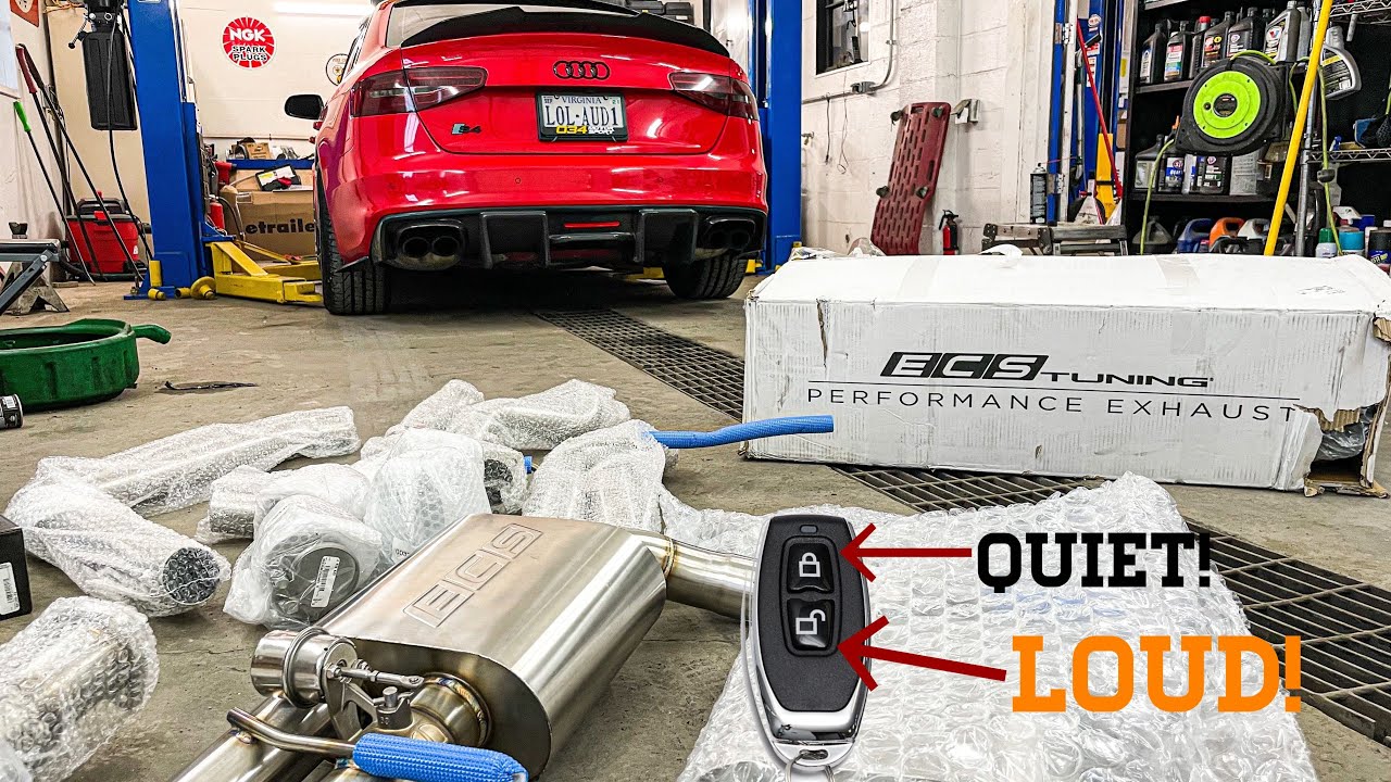 ECS TUNING LOUDEST VALVED EXHAUST FOR MY AUDI S4 B8.5!