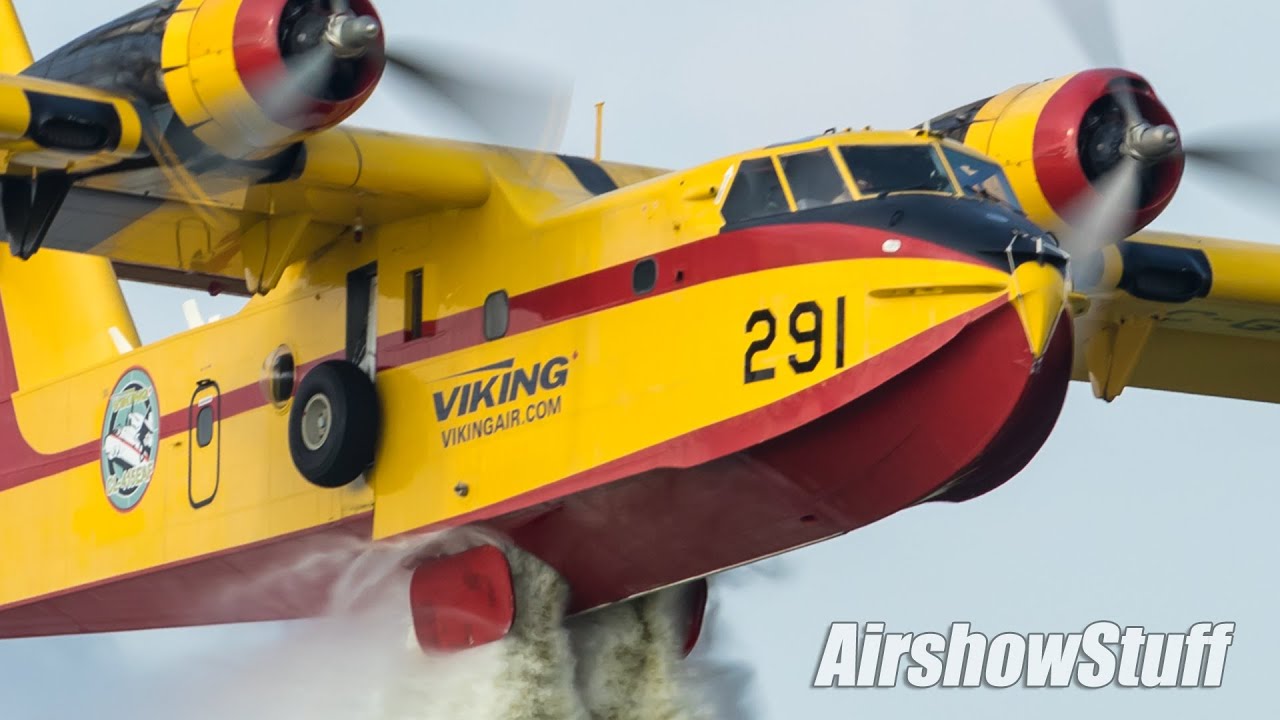 CL-215 Water Drop Demo - EAA AirVenture Oshkosh 2019