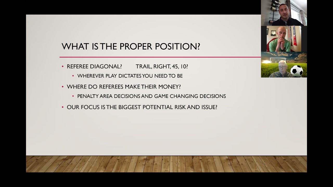 Advanced Referee Training - Referee Positioning