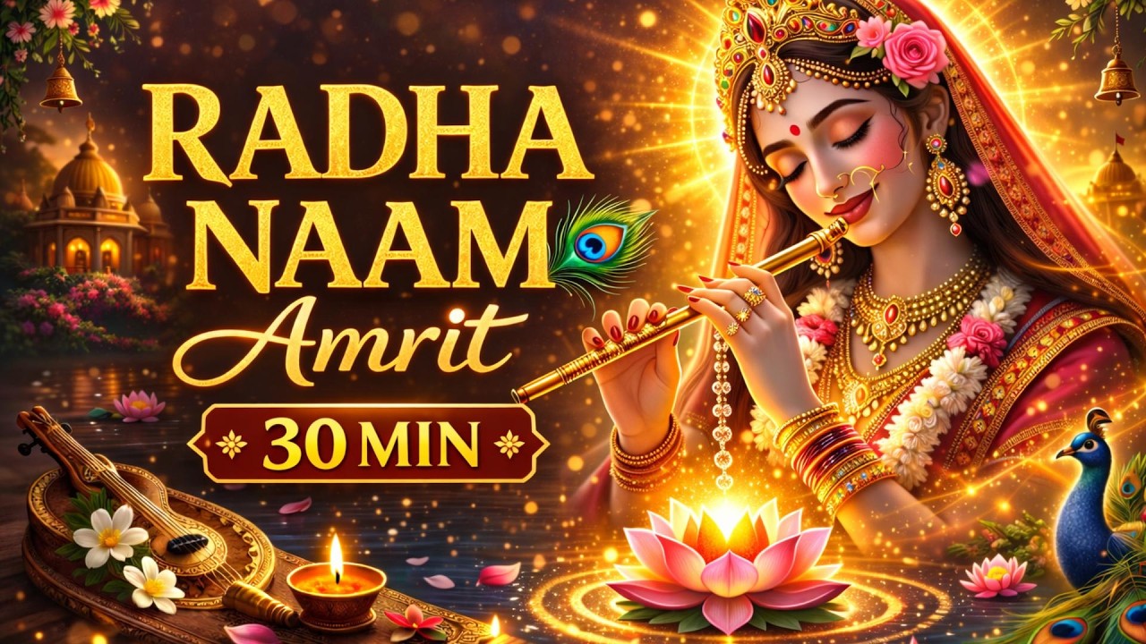 Radha Naam Amrit 🌸 30 Minutes Deep Healing Chant for Peace & Positivity