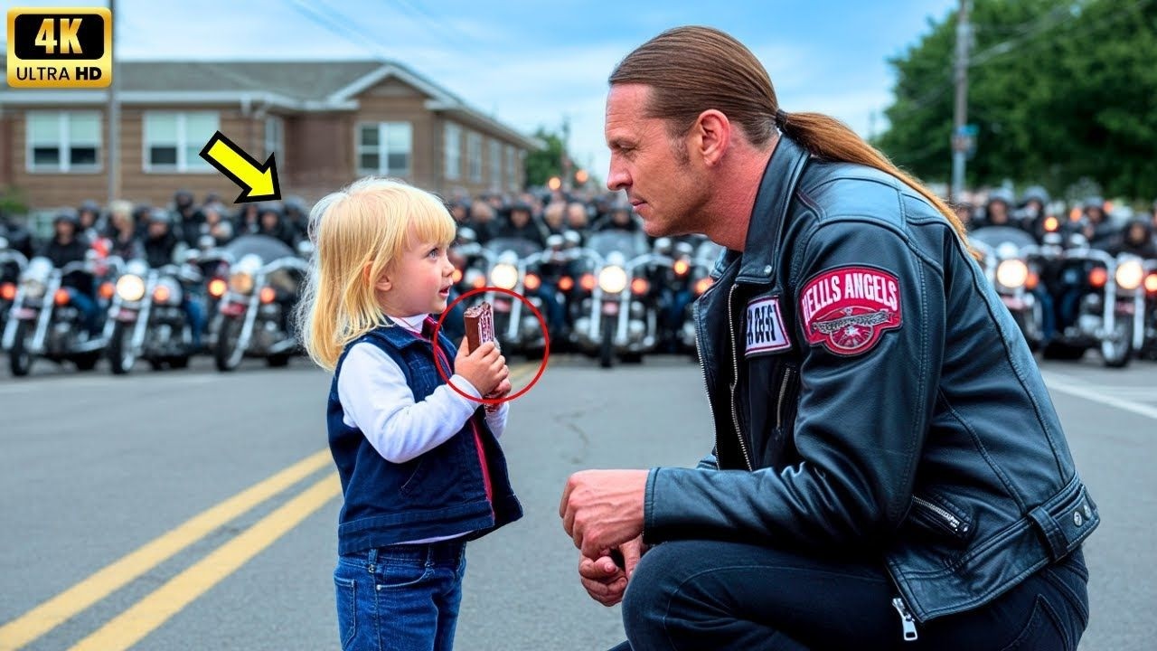 Junges Mädchen schenkt Hells Angel letzte Süßigkeit – am nächsten Tag kommen Dutzende Biker..