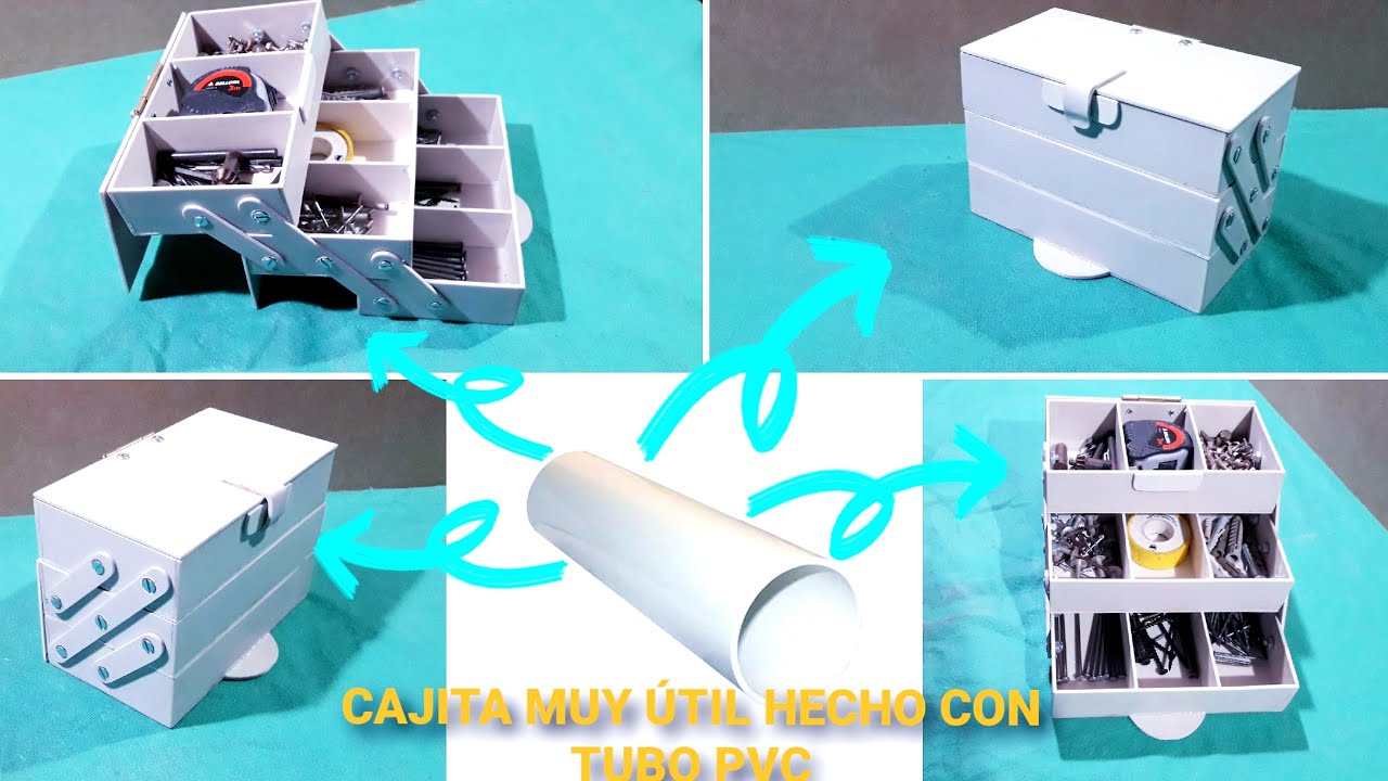 CAJA ORGANIZADORA CASERA HECHO CON TUBO PVC