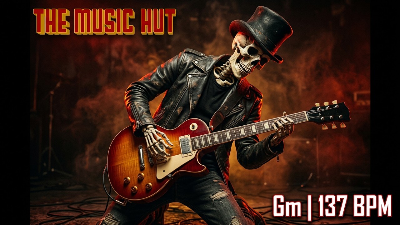 Guns N Roses / AC/DC Style Rock Guitar Backing Track (Gm  - 137bpm)