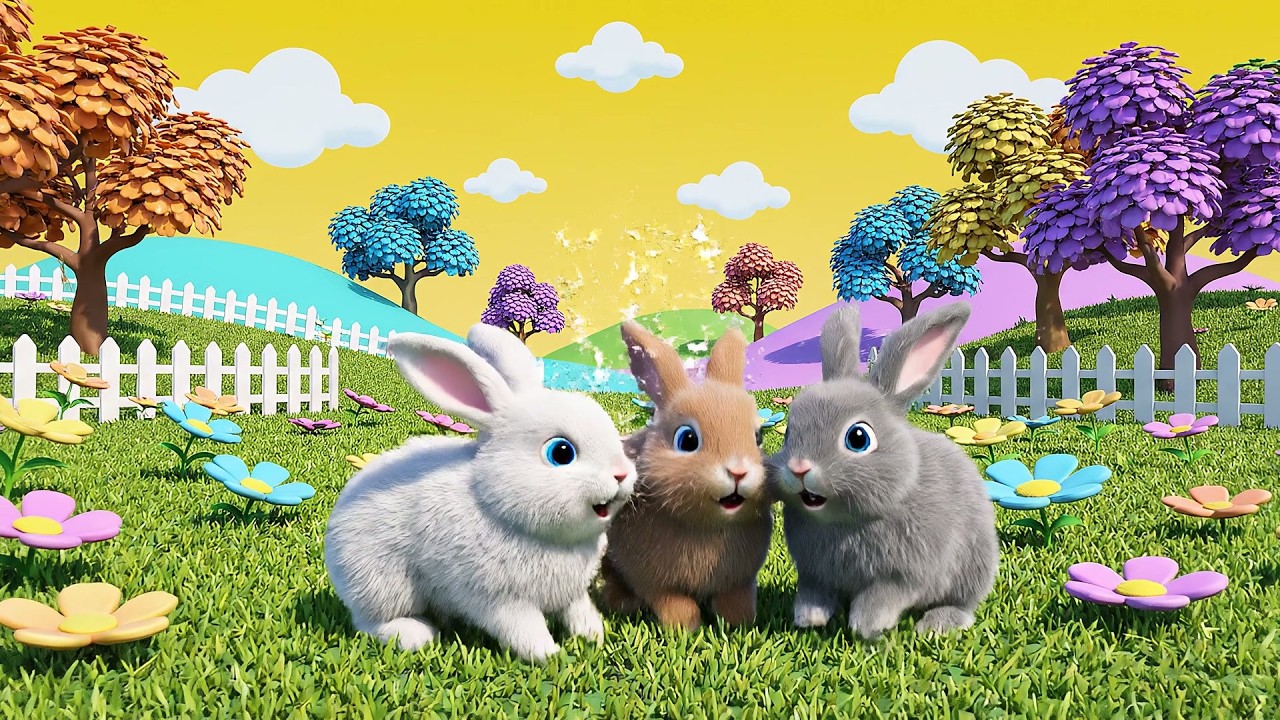 Cinco Conejitos Bebés Cavan Cavan Cavan | Canción de Acción y Naturaleza para Niños