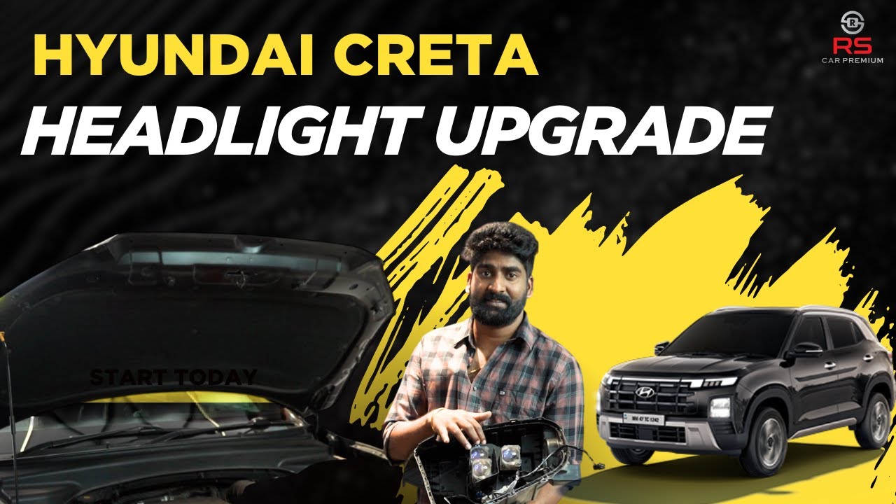 2023 Hyundai Creta  headlight upgrade with 3 projector kit  #automobile @rscarpremium_official