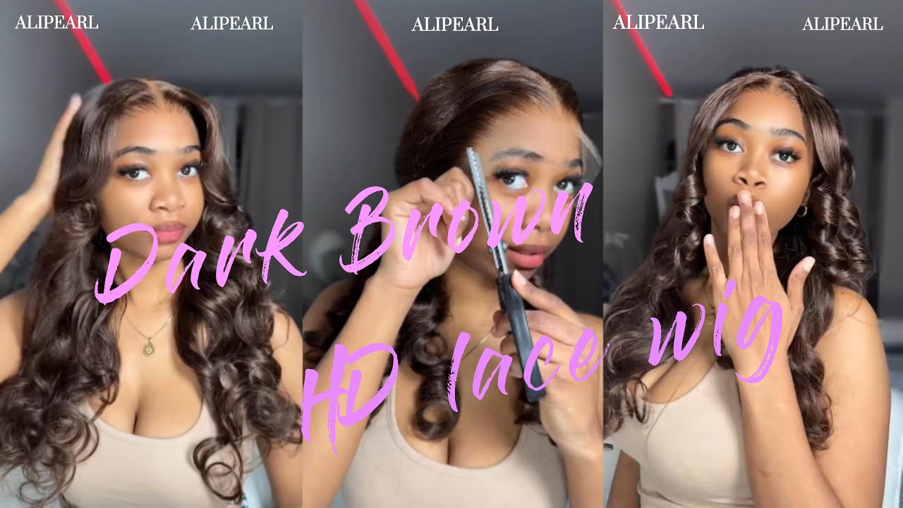 THIS COLOE MELTS RIGHT INTO YOUR TONE 😍 | ALIPEARL HAIR#wigs #darkbrown  #humanhair #alipearlhair