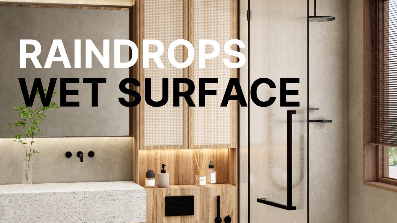 Enscape from Beginners to Advanced | How to create wet surface (e.g: raindrops on glass)