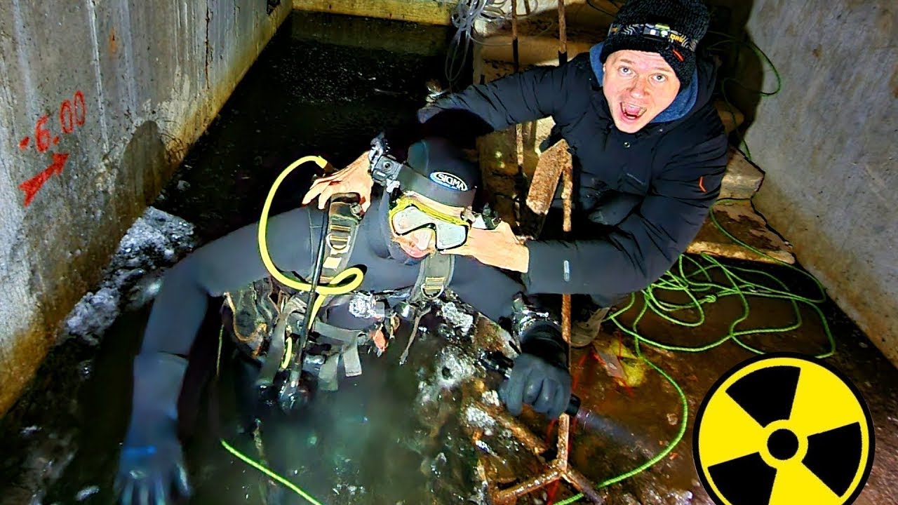 ✅Акваланг под Чернобыльским реактором 😱 Затопленный бункер под энергоблоком ☢☢☢