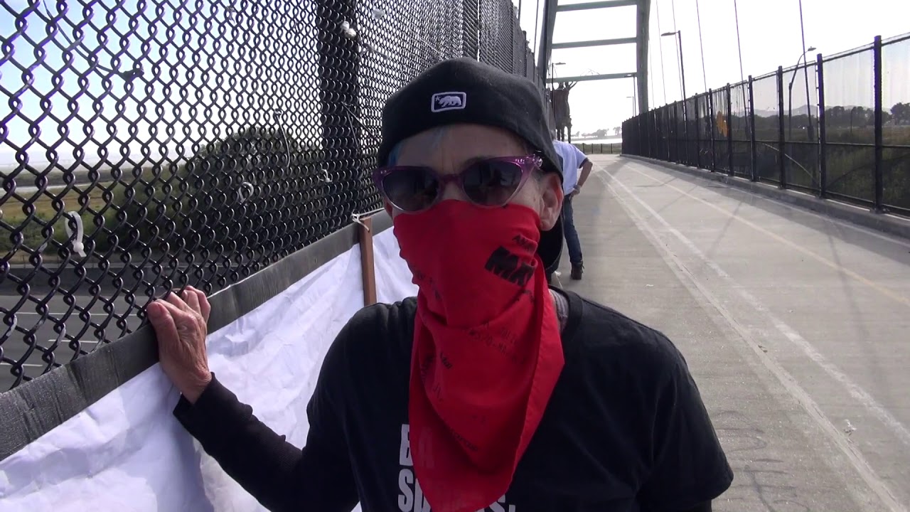 May Day 1 2020 RevolutionBooks.org Berkeley overpass: Revolution, Bob Avakain & the New Communism!!!