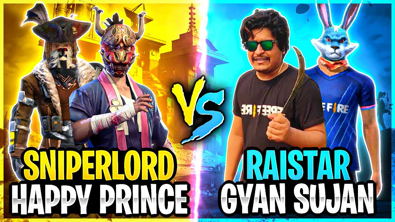 SNIPERLORD vs RAISTAR & GYANSUJAN!!🤯❤️GARENA FREE FIRE@GyanGaming @RaiStar