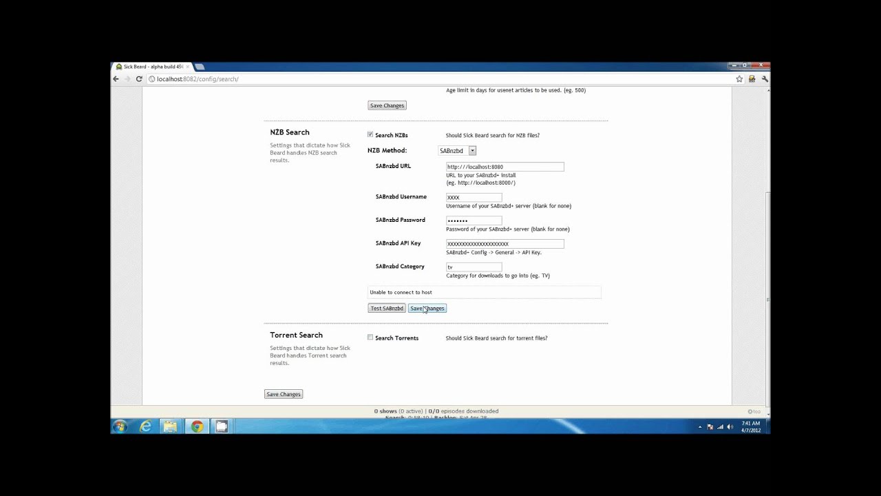 SickBeard Configuration - HTPCBuild.com