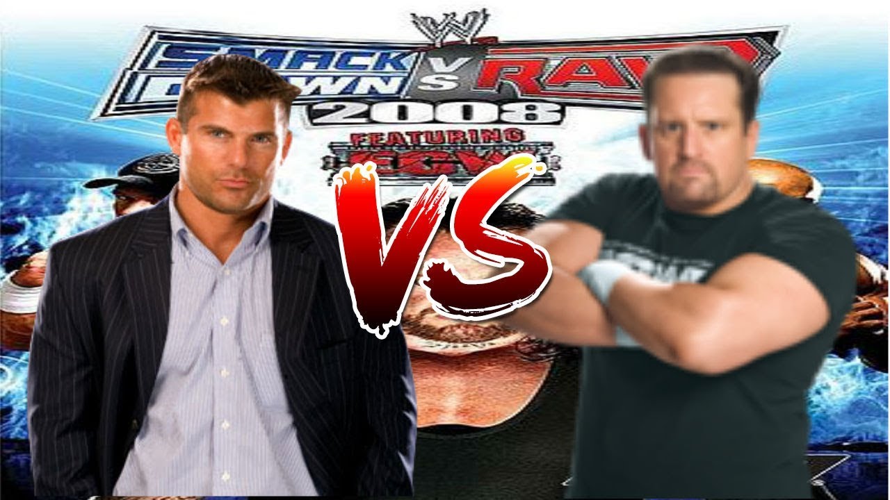 WWE Smackdown vs Raw 2008 Matt Striker CAW vs Tommy Dreamer