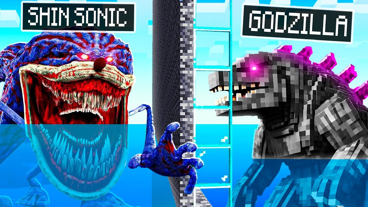 Sonic MUTANT VS GODZILLA sur Minecraft !