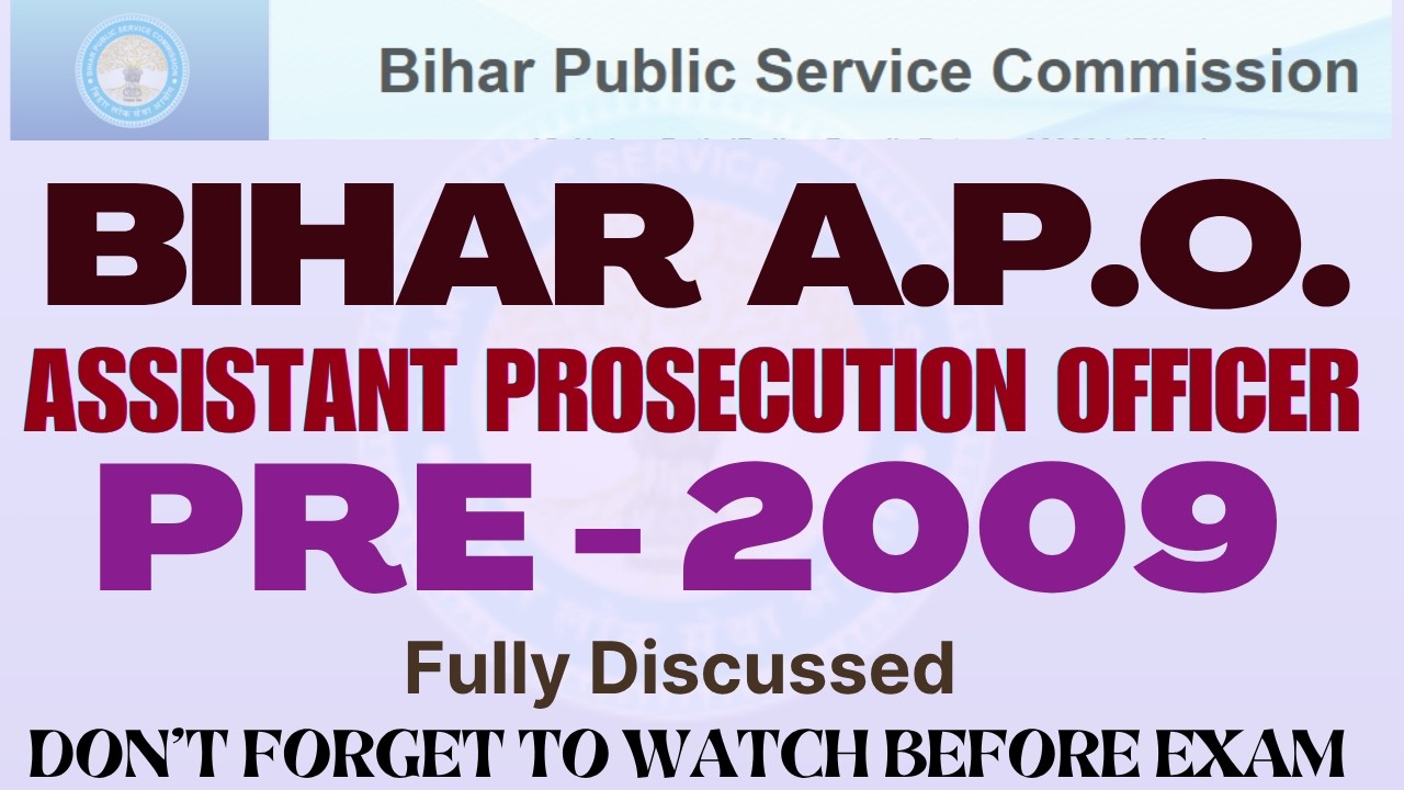 2009 - BIHAR A.P.O. - PRE EXAM LAW PAPER - FULLY DISCUSSED