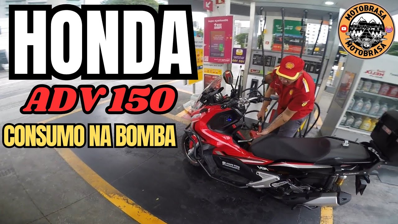 CONSUMO NA RODOVIA - HONDA ADV 150 DIRETO NA BOMBA