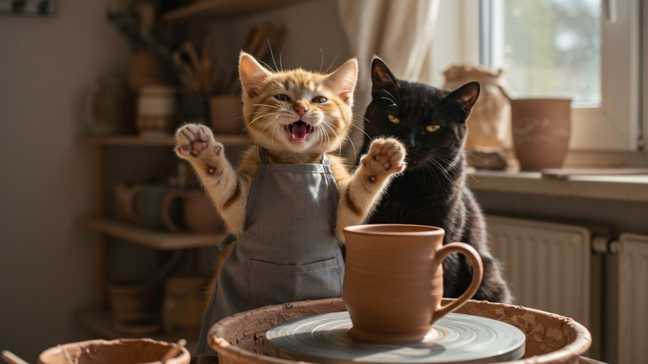 黒猫ジジのロールキャベツ作り🥬