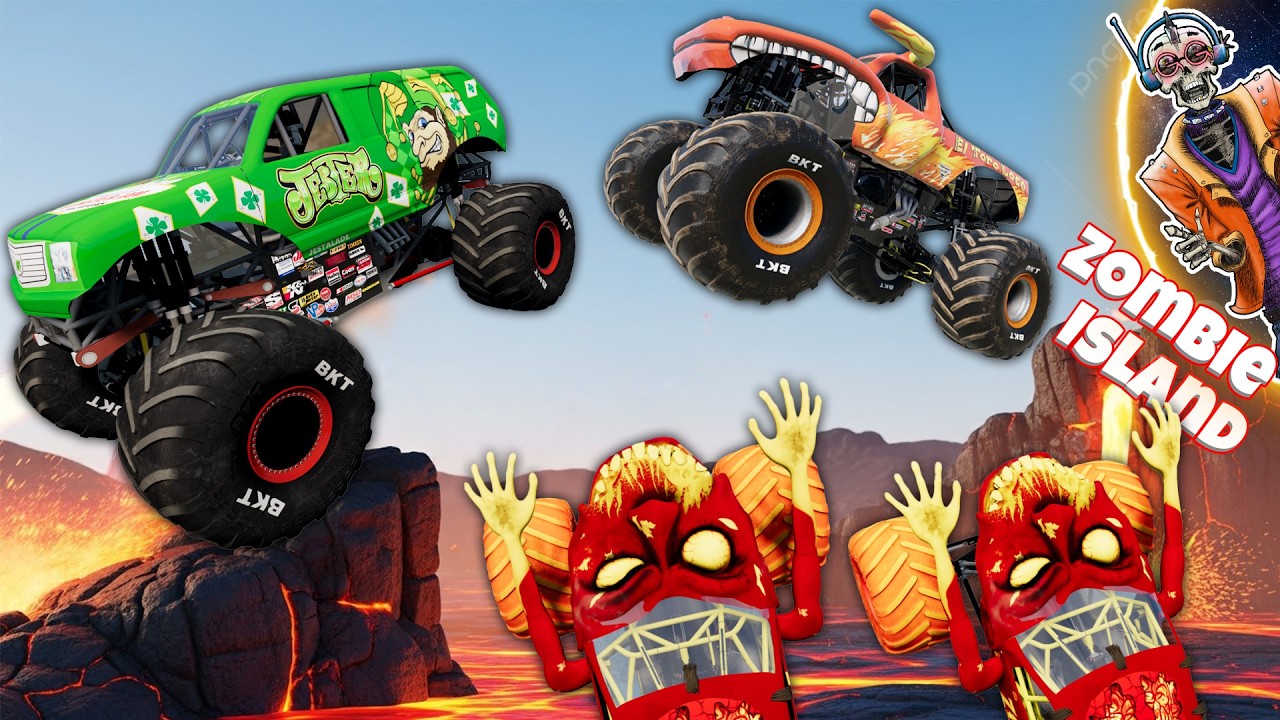 Пол Monster Jam &mdash; это ЛАВА! Погоня за монстр-траком &laquo;Лепрекон&raquo; | BeamNG Drive
