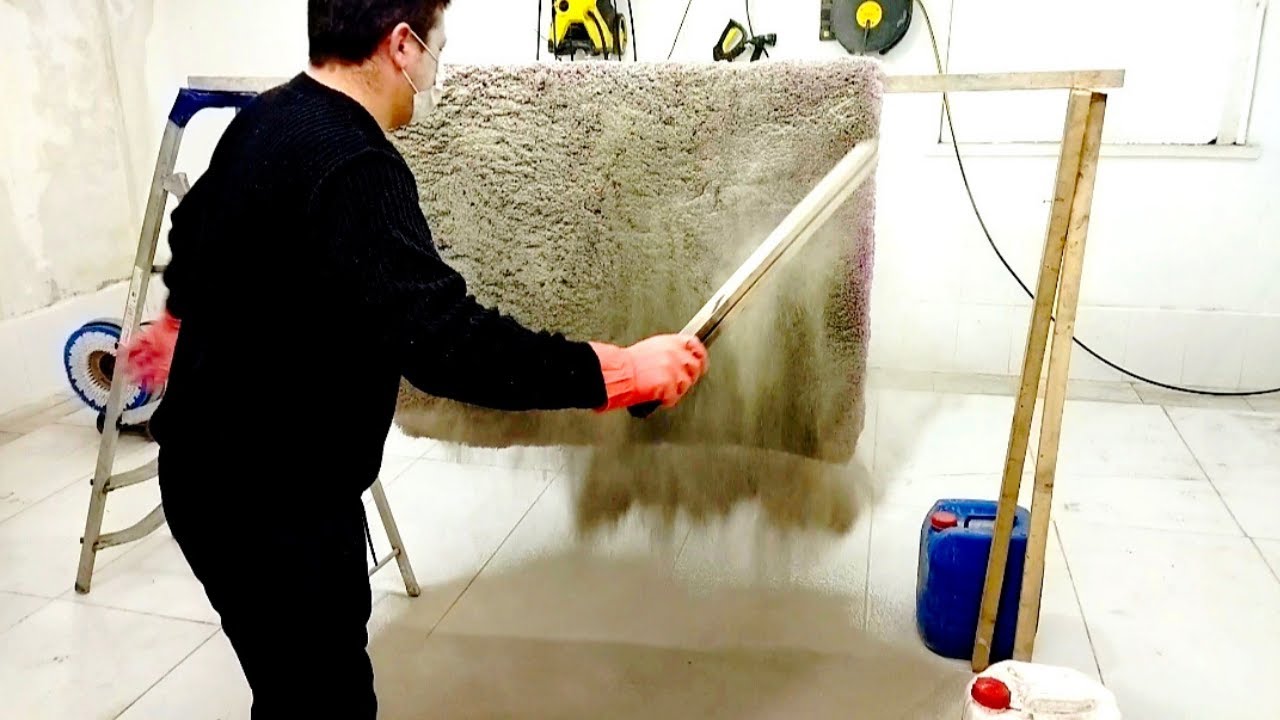 l have never seen such a dusty carpet / Satisfying rug washing ASMR