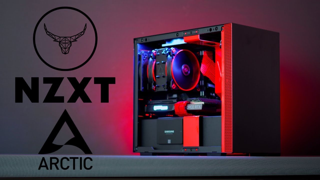 Red and Black No RGB Mini ITX Build in NZXT H210i with not so mini Hardware! RTX 3070 Ryzen 5 5600
