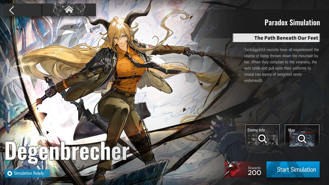 【Arknights】Degenbrecher Paradox Simulation Guide