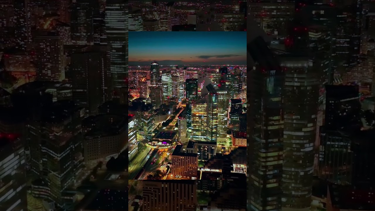 Paris La D&eacute;fense at Night &ndash; A Stunning Urban Skyline! 🌃🇫🇷