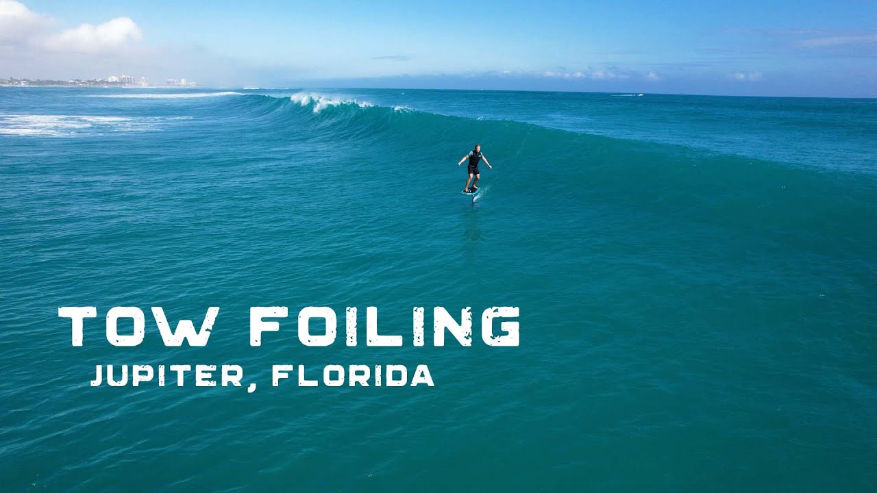 Tow foiling in Jupiter, Florida with Harry the LEGEND!