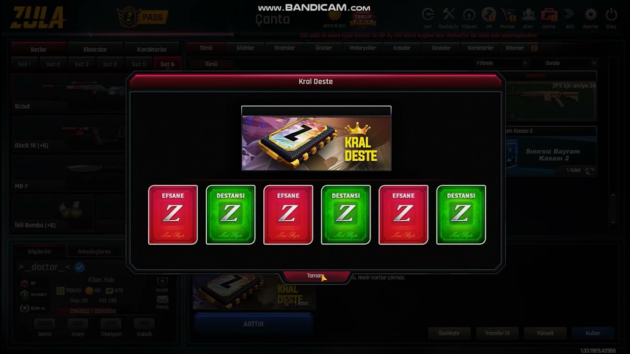 ZULA - Kral Deste Açılımı -Yeni Elit Desenler