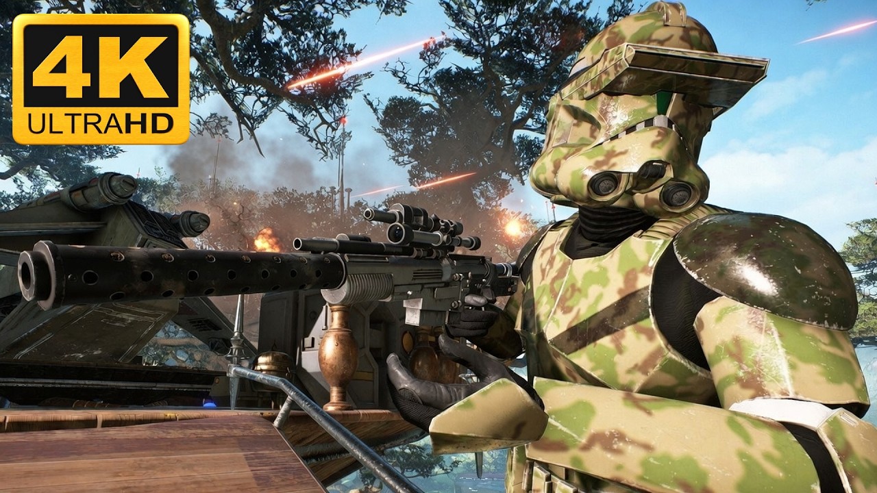 DEADLY CLONE SNIPER ON KASHYYYK! Clone Troopers vs Battle Droids | Star Wars Battlefront 2 (4K, HDR)