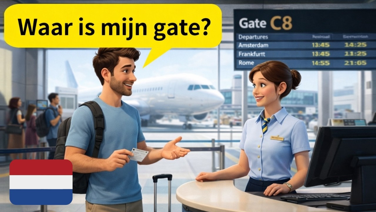 At the Airport ✈️ | Slow Ductch Conversation for Beginners