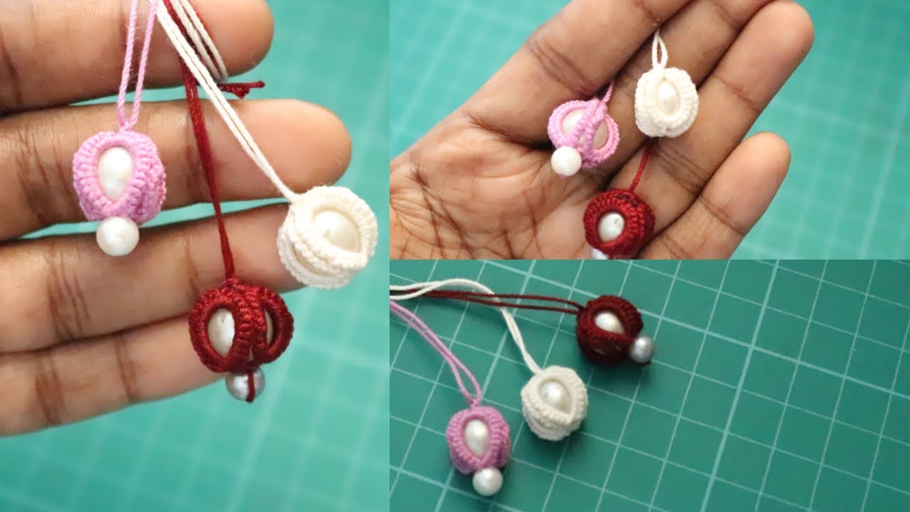 # shuttle tatting # tatting with pearl | In Tamil |Thread and Needle