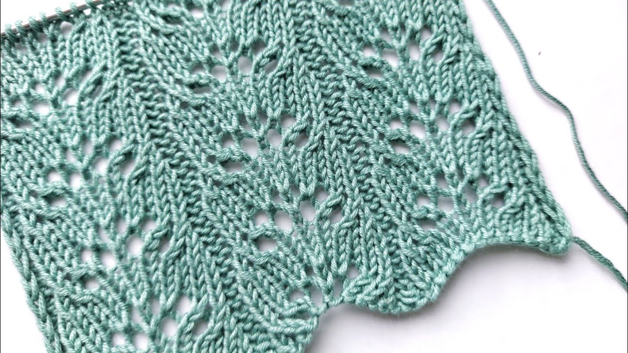 Лёгкий эффектный ажурный узор спицами 🌼 Справятся даже начинающие