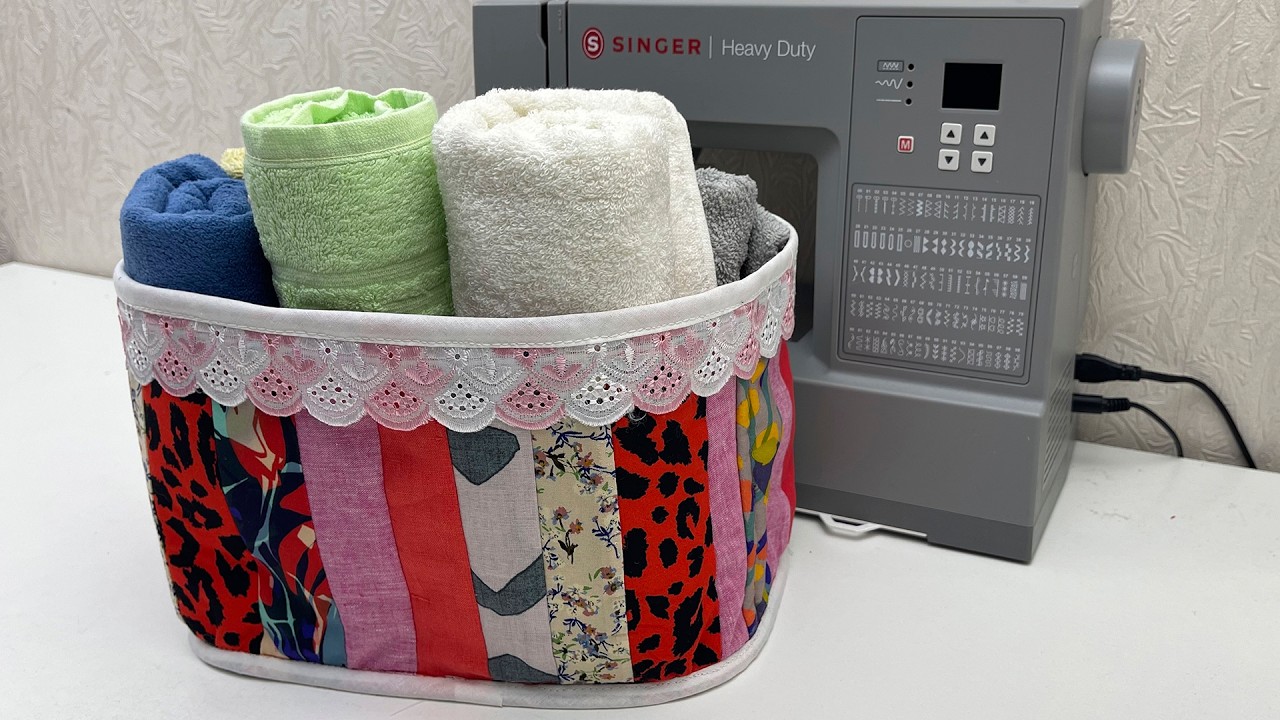 Leftover Fabric Becomes This Stunning Organizer - Patchwork Sewing
