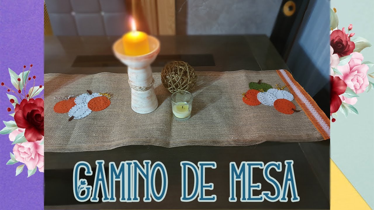 CAMINO de  MESA para OTOÑO HECHO con FIELTRO🍁🍂/CAMINO de  MESA ESTILO RUSTICO/DECORACION de OTOÑO