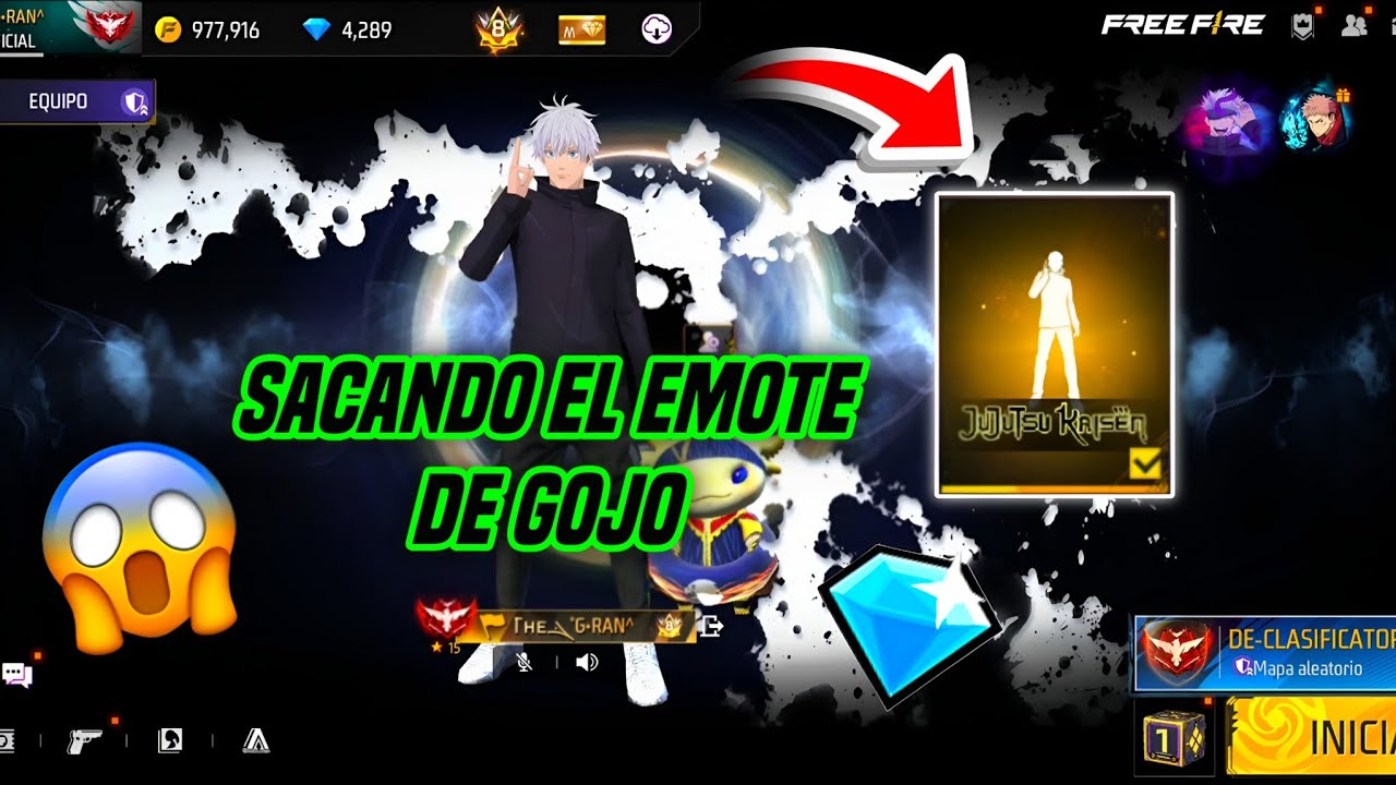 SACANDO EL EMOTE DE GOJO VACIO INFINITO EN LA RULETA MAGICA FREE FIRE 