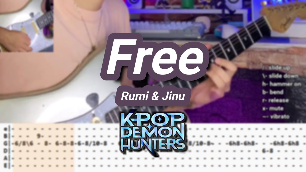Free |&copy;Rumi & Jinu |【Guitar Cover】with TABS | KPop Demon Hunters