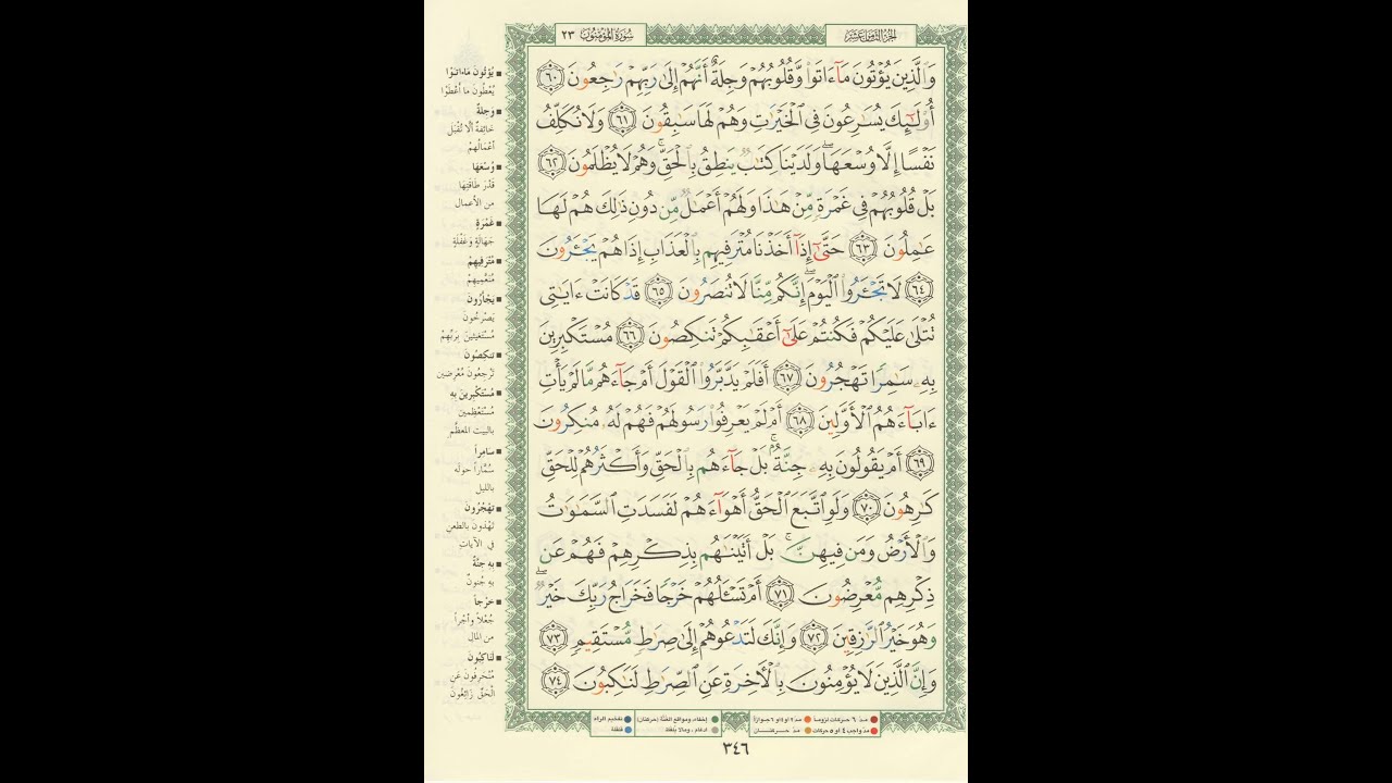 الورد اليومى سورة المؤمنون من الاية 60 الى الاية 74 بصوت القارئ الشيخ ماهر المعيقلى #ماهر_المعيقلي