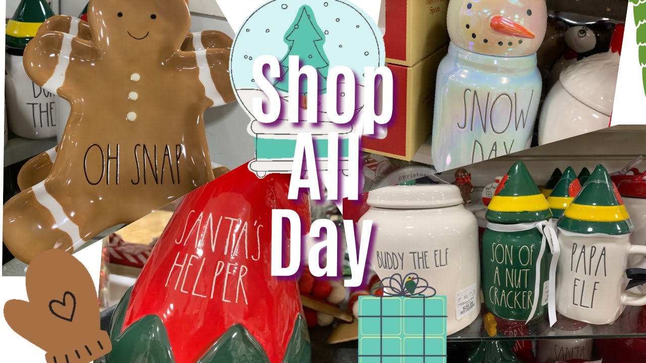 RAE DUNN CHRISTMAS HUNT ￼& HAUL I Shopped All Day!! 🎄🤶🏽