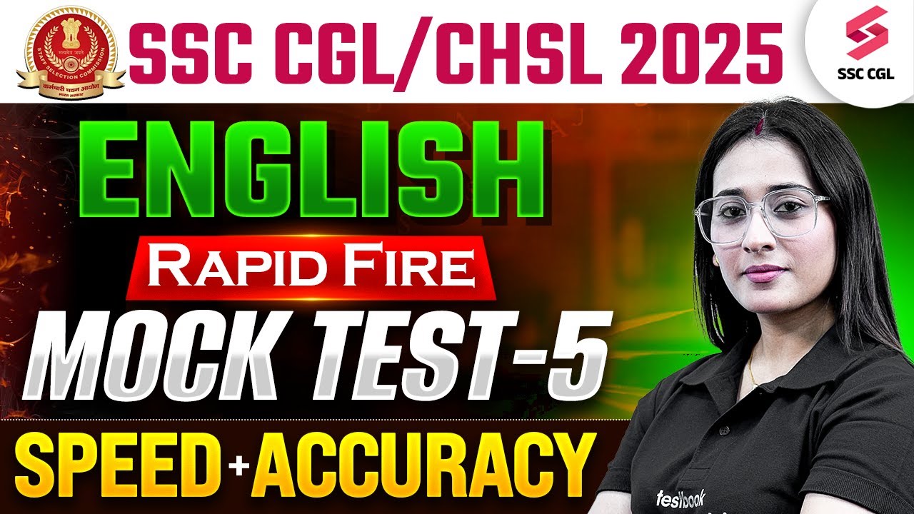 SSC CGL/CHSL 2025 ENGLISH RAPID FIRE MOCK TEST SPEED+ ACCURACY | BY ANANYA MAAM