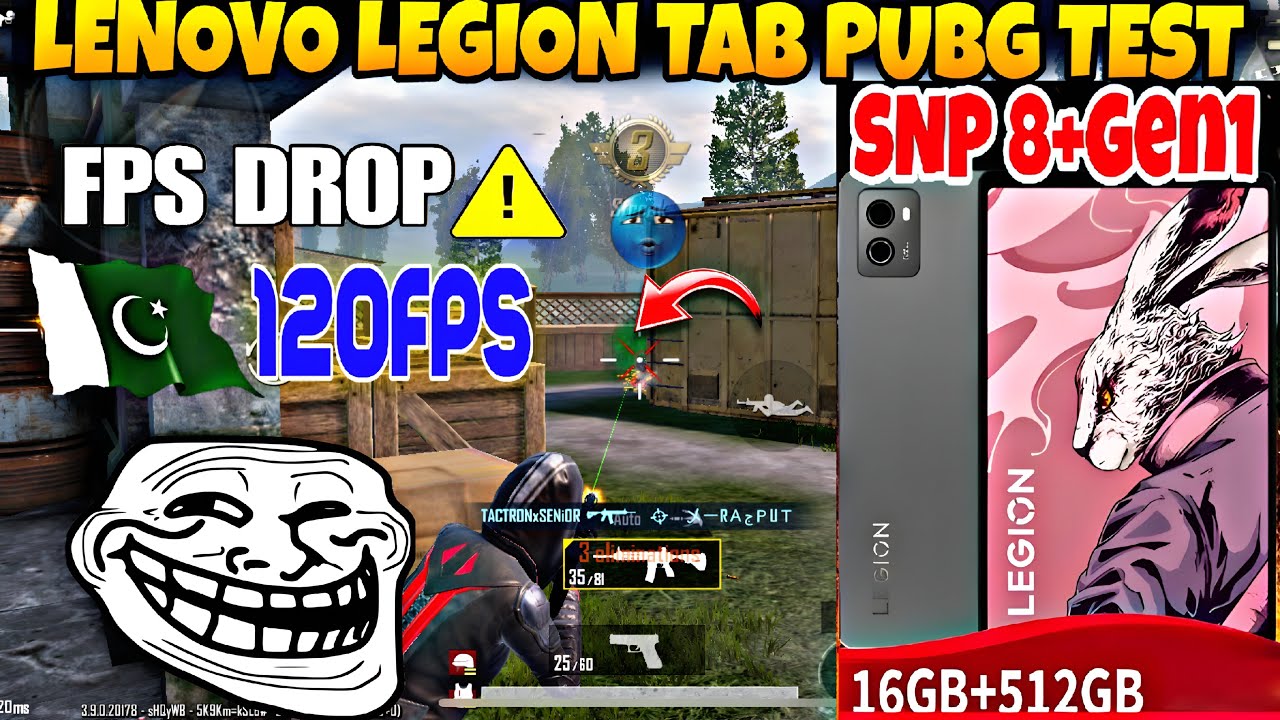 lenovo legion tab pubg test  in 2025 🔥🥵 | lenovo legion tab pubg/bgmi test | 120fps test | price.