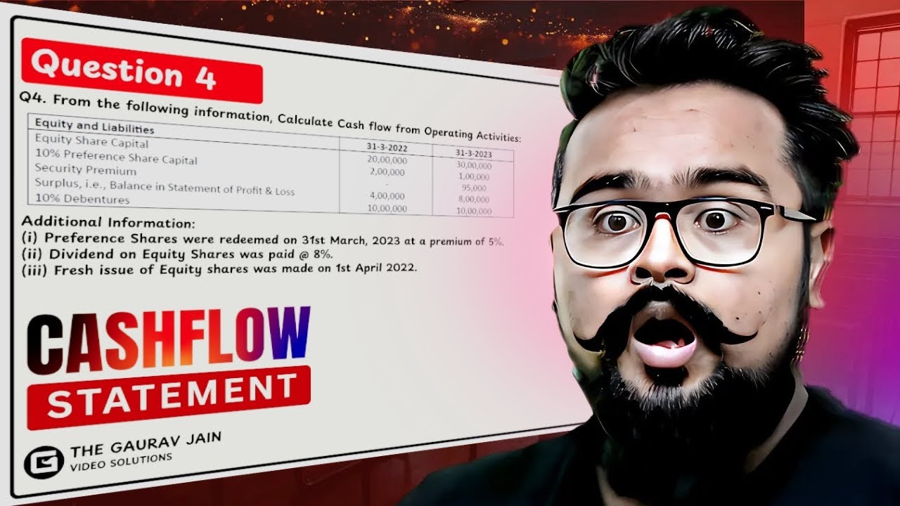 #4, Cash Flow Statement Class 12 | T.S Grewal Solutions | Gaurav Jain