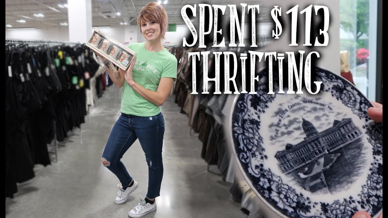 Spent 1 Hour and $113 Thrifting for Profit |Thrift with Us | Reselling