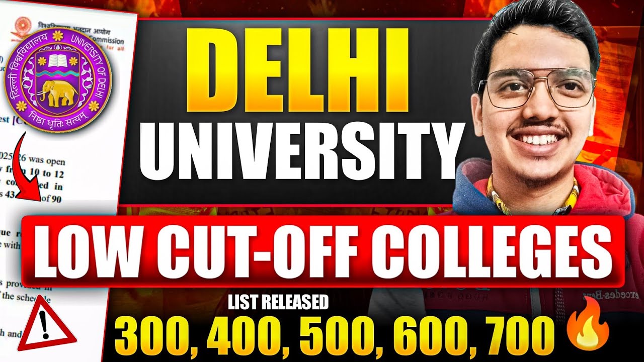 CUET 2026 GOOD NEWS🔥 Top 20 DU Colleges at LOW CUET SCORE🥳 | 300,400,500,600,700 🎯