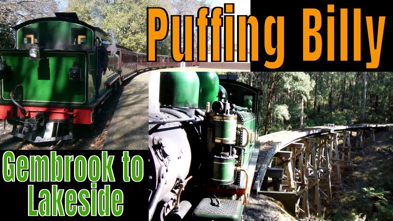 PUFFING BILLY Steam Train in Australia (Video #3) - Narrow Gauge Railway from Gembrook to Lakeside