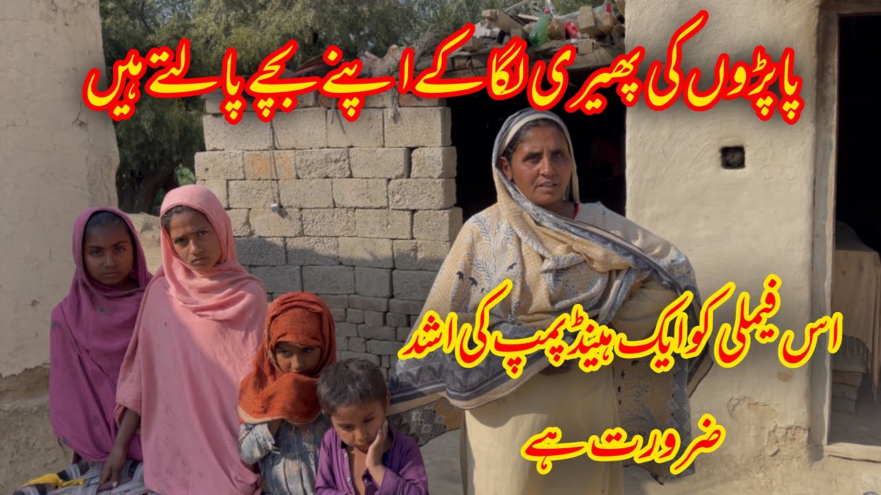 Papron ki pheri se apny bachy pal rhy hain || ik hand pump ki ashad zrorat h || #fawadfoundation 
