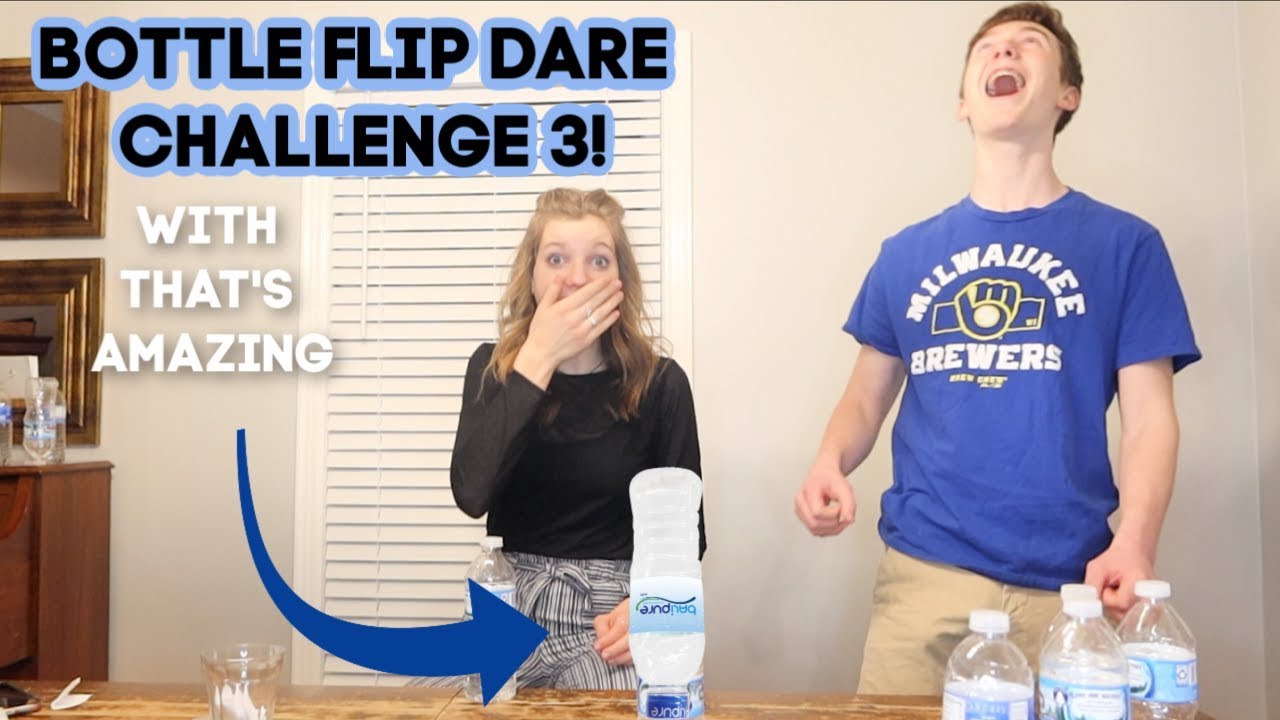 BOTTLE FLIP DARE CHALLENGE 3 with THAT'S AMAZING! | Match Up