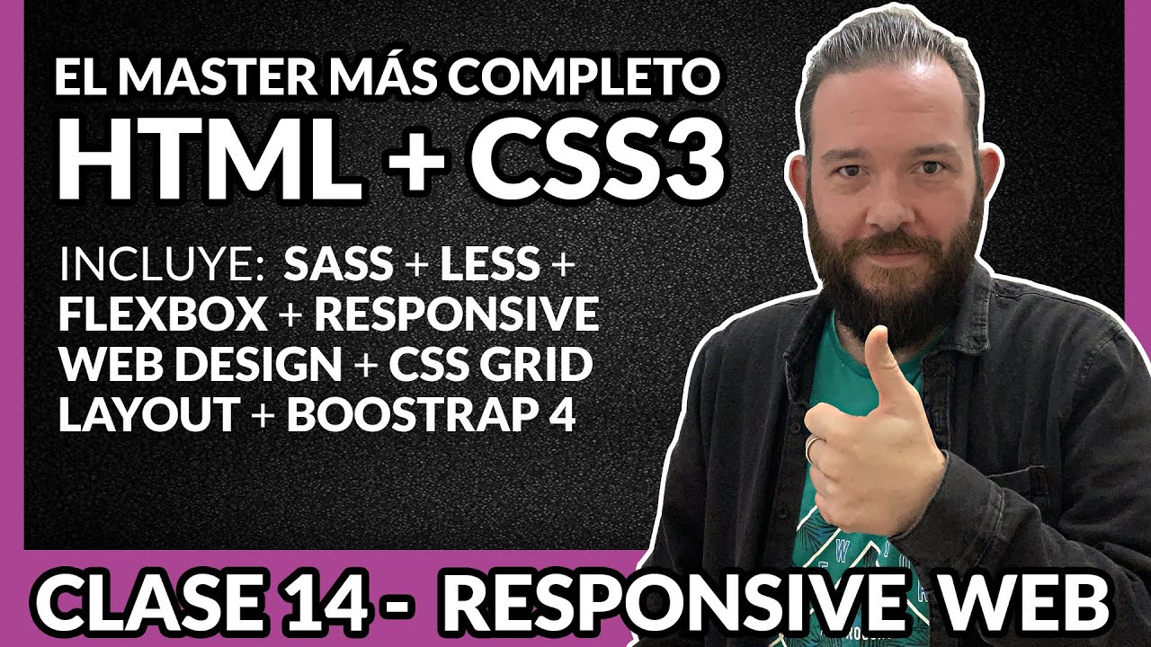 Cómo hacer Diseño WEB RESPONSIVE con HTML5 y CSS3 - 🚀 Clase 14 - MASTER en HTML y CSS Avanzado 2020