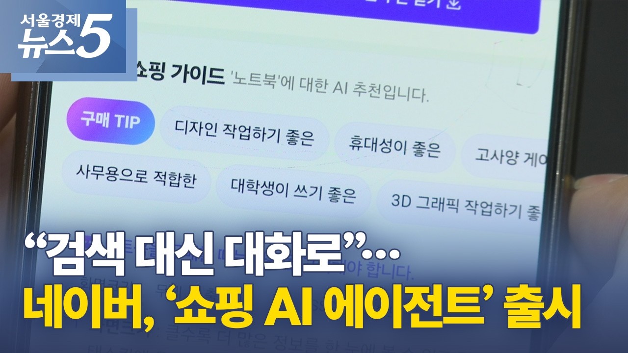 &ldquo;검색 대신 대화로&rdquo;&hellip;네이버, &lsquo;쇼핑 AI 에이전트&rsquo; 출시