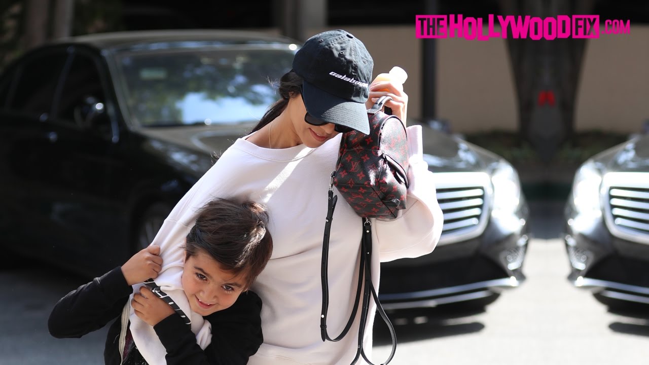 Kourtney Kardashian Shows Off Her Calabasas Clothing Line While Running Errands With Mason Disick