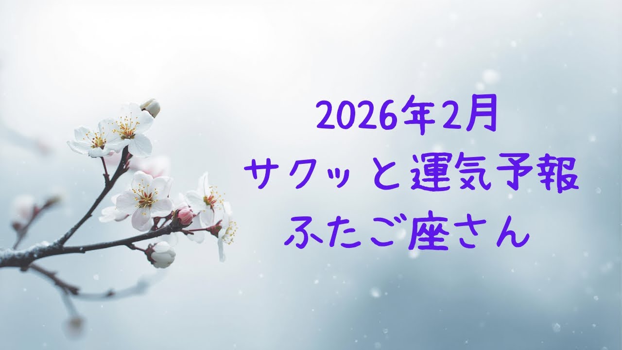 【♊️ふたご座】2026年2月の運勢#占い 