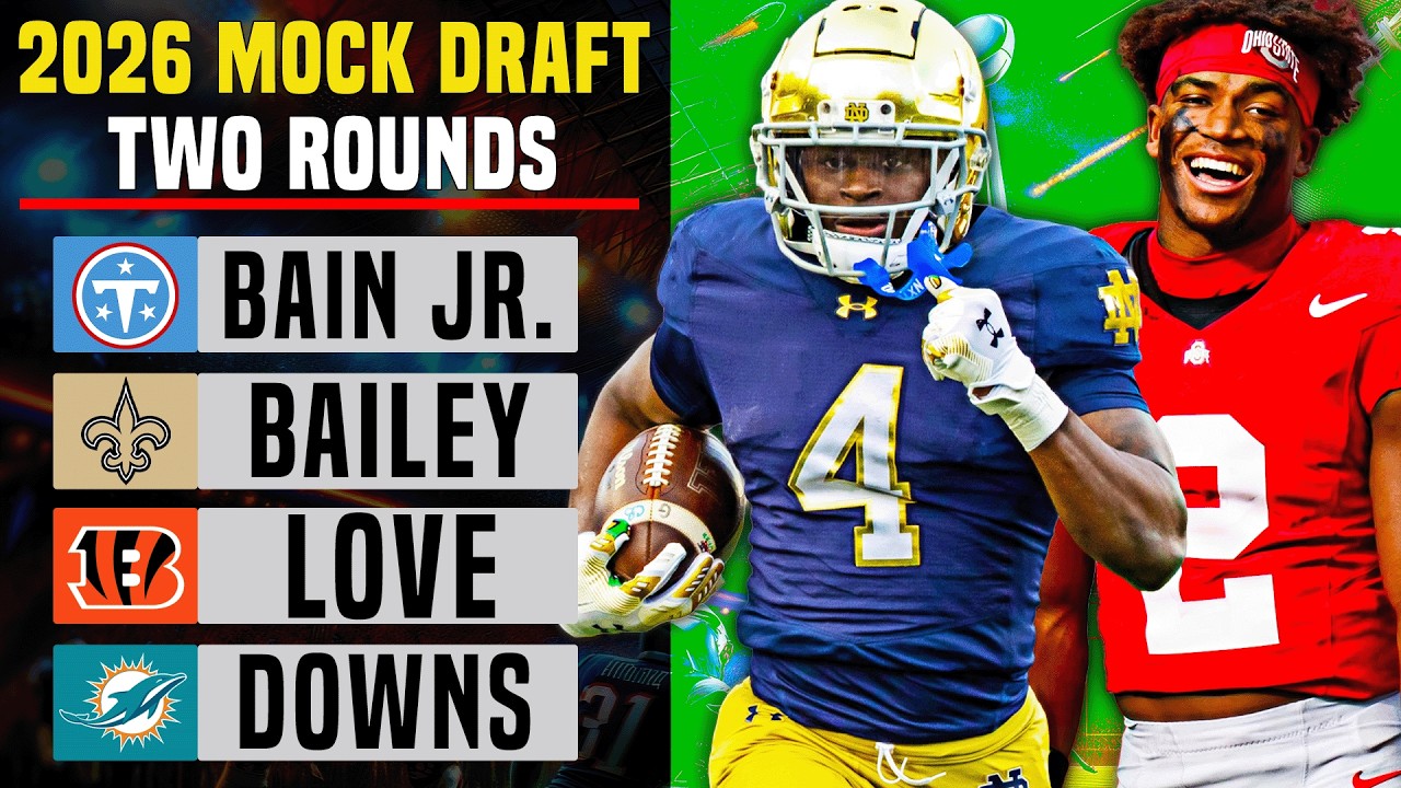 2026 NFL Mock Draft (2 Rounds) w/ Sleepers & Bold Picks | Full Breakdown